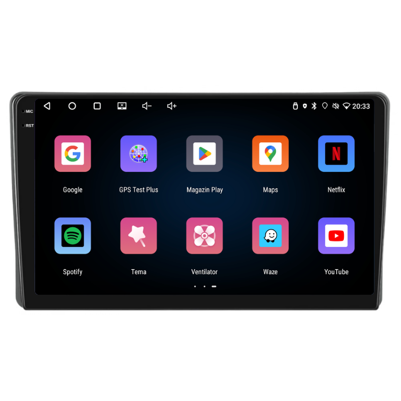 Navigatie Fiat Bravo (2007-2012), Ecran 9 inch, Carplay / Android auto, Youtube, Waze