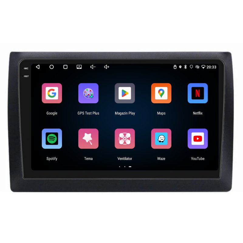 Navigatie Fiat Stilo (2001-2010), Ecran 9 inch, Carplay / Android auto, Youtube, Waze