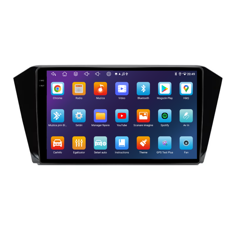 Navigatie VW Passat B8 (2015-2020), Android, Ecran 10", Carplay / Android Auto