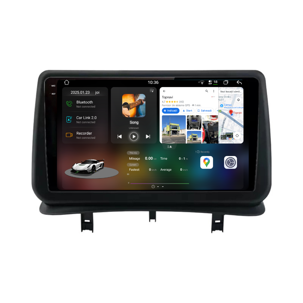 Navigatie Renault Clio 3 (2005-2014), Ecran 9", Carplay / Android Auto