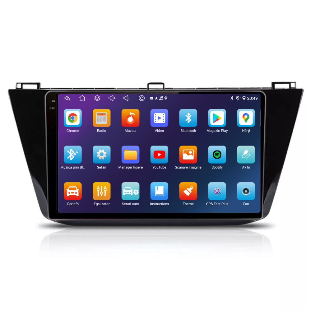 Navigatie Volkswagen Tiguan (2016-2020), Android, Ecran 10", Carplay / Android auto