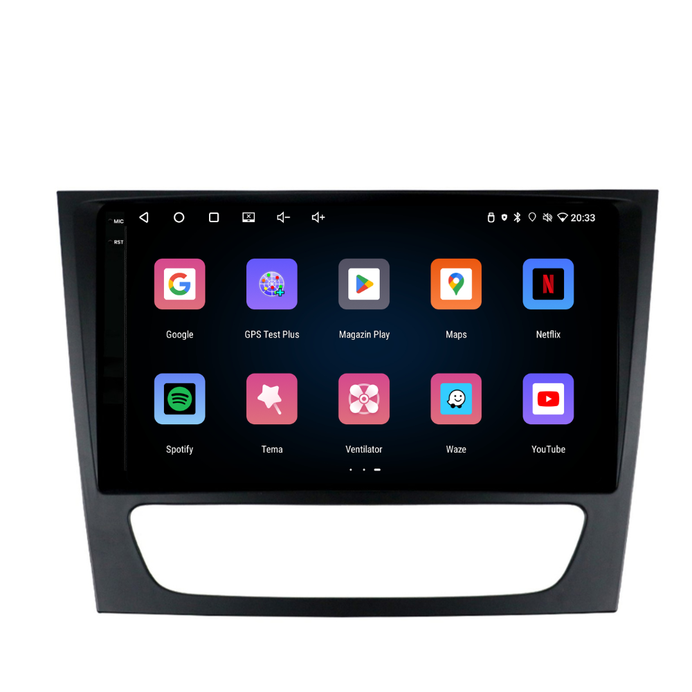 Navigație Mercedes E-Class w211 (2002-2009), Ecran 9", Carplay / Android Auto
