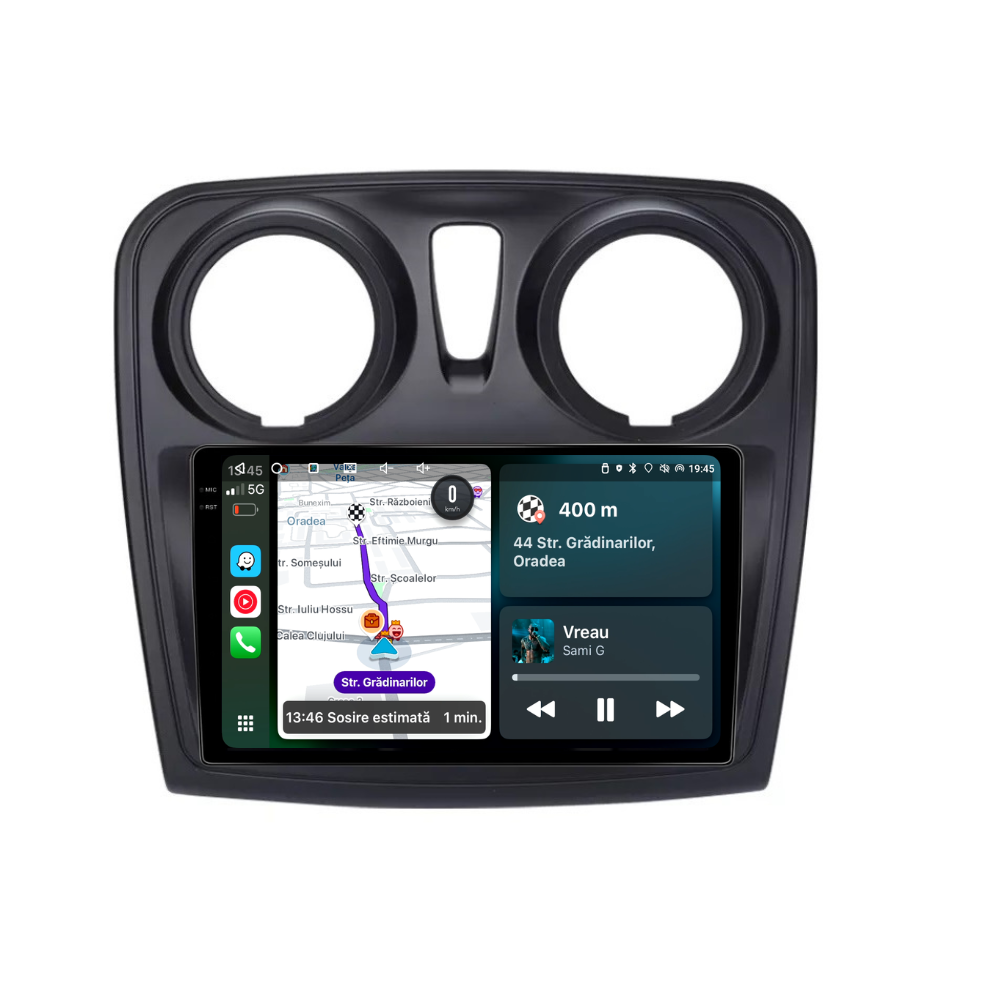 Navigatie Dacia Logan / Sandero 2 (2012-2019) Android, Ecran 9", Carplay / Android auto