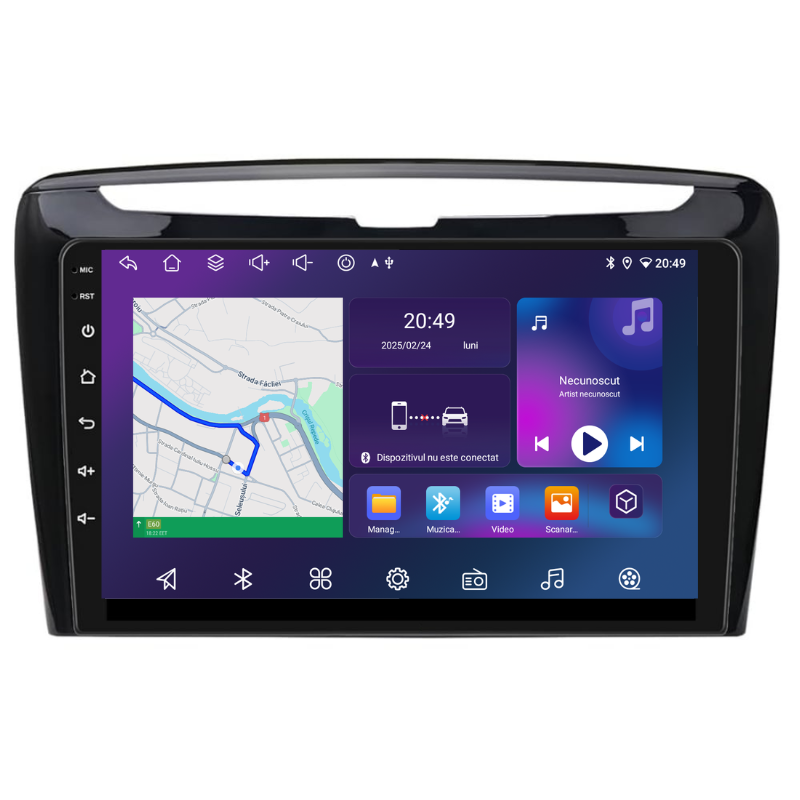 Navigatie Lancia Ypsilon (2012-2020), Ecran 9 inch, Carplay / Android auto, Youtube, Waze