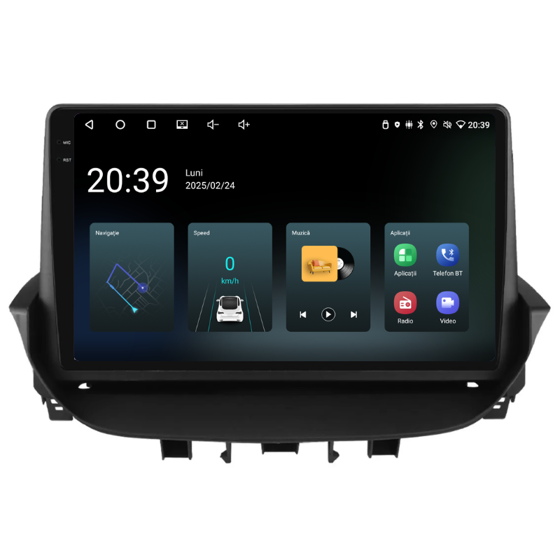 Navigatie Renault Laguna (2001-2007), Ecran 9 inch, Carplay / Android auto, Youtube, Waze