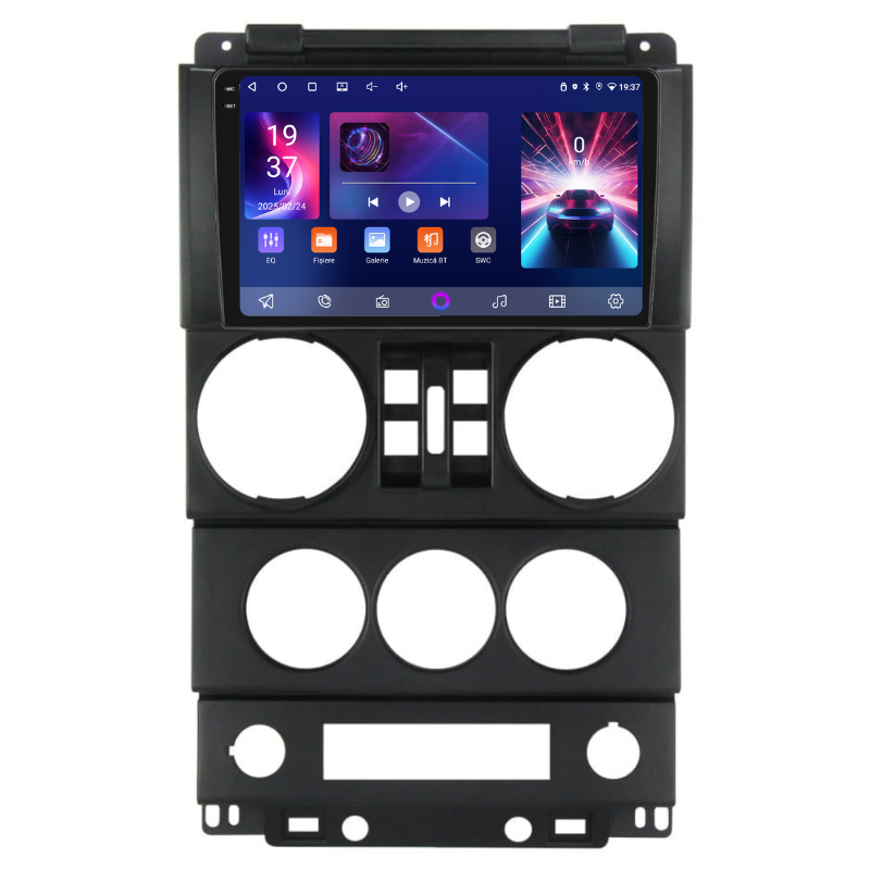 Navigatie Jeep Wrangler Rubicon (2008-2010) 4 usi, Ecran 9 inch, Carplay / Android auto, Youtube, Waze