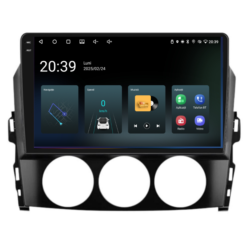 Navigatie Mazda MX-5 (2005-2015), Ecran 9 inch, Carplay / Android auto, Youtube, Waze