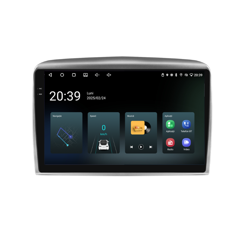 Navigatie Lancia Ypsilon (2006-2012), Ecran 9 inch, Carplay / Android auto, Youtube, Waze