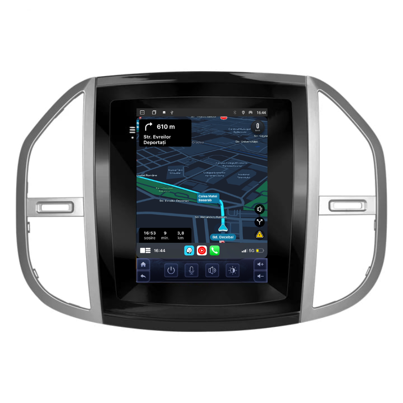 Navigatie Mercedes Vito (2014-2021), Ecran tip tesla 9,7 inch, Carplay / Android auto, Youtube, Waze