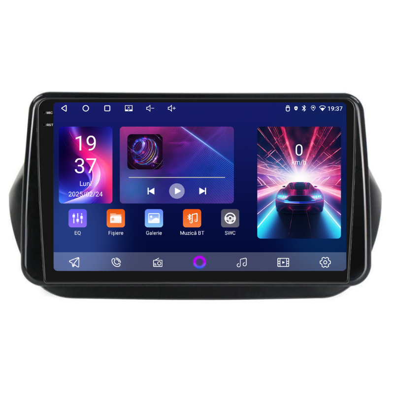 Navigatie Fiat Qubo (2008-2021), Ecran 10 inch, Carplay / Android auto, Youtube, Waze