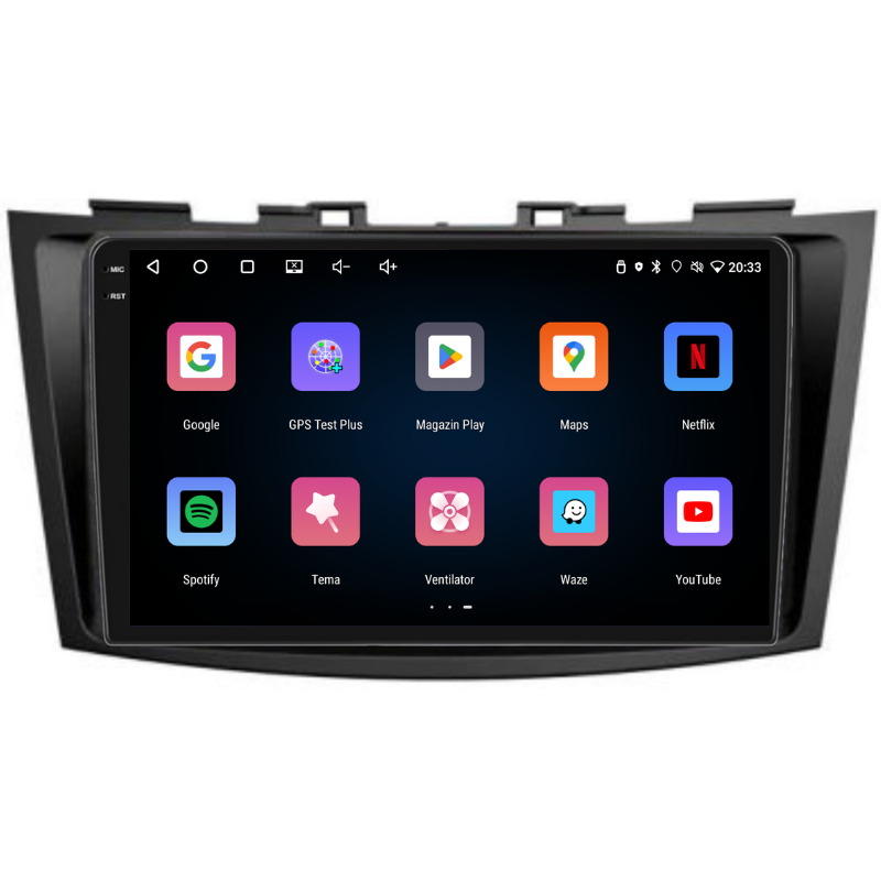 Navigatie Suzuki Swift (2010-2017), Ecran 9 inch, Carplay / Android auto, Youtube, Waze