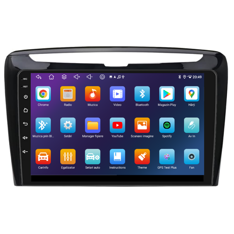Navigatie Lancia Ypsilon (2012-2020), Ecran 9 inch, Carplay / Android auto, Youtube, Waze
