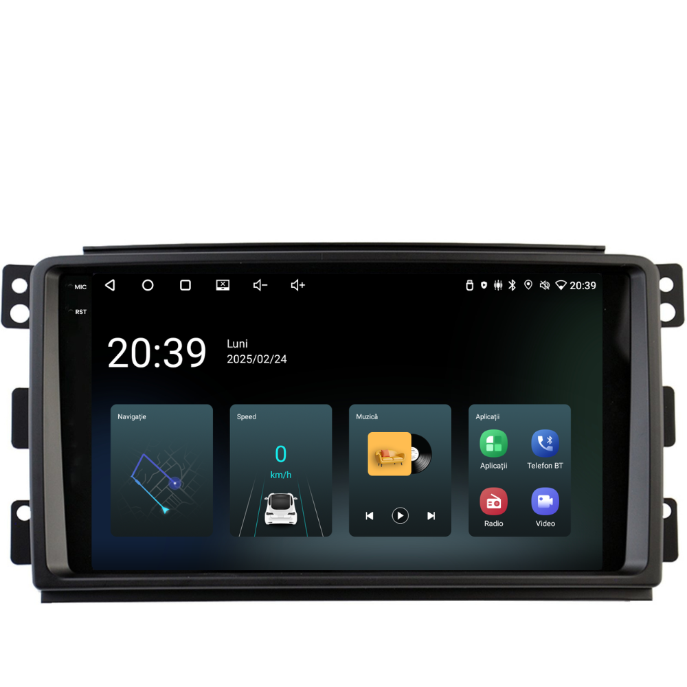 Navigatie Smart For Two / For Four (2005-2010), Android, Ecran 9", Carplay / Android auto