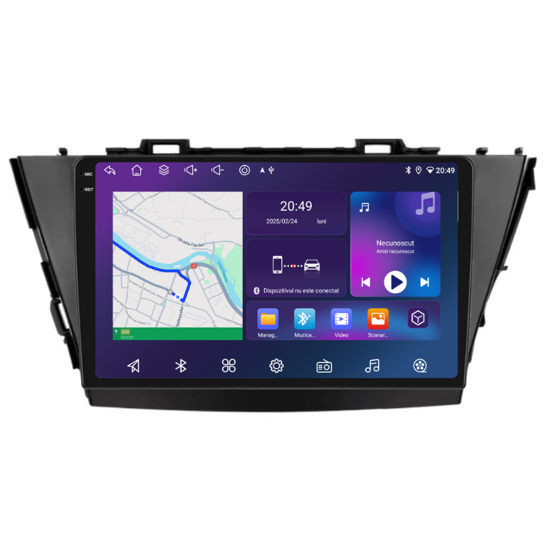 Navigatie Toyota Prius (2013-2015), Ecran 9 inch, Carplay / Android auto, Youtube, Waze