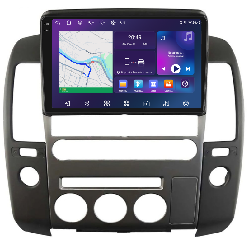 Navigatie Nissan Navara (2004-2014), Ecran 9 inch, Carplay / Android auto, Youtube, Waze