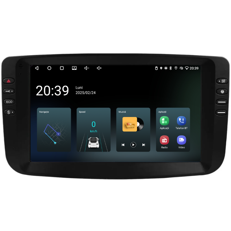 Navigatie Fiat Punto (2010-2015), Ecran 9 inch, Carplay / Android auto, Youtube, Waze
