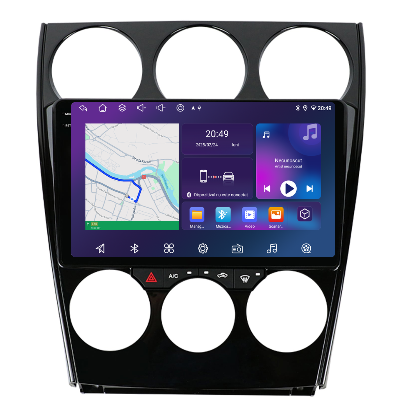 Navigatie Mazda 6 (2002-2008), Ecran 9 inch, Carplay / Android auto, Youtube, Waze