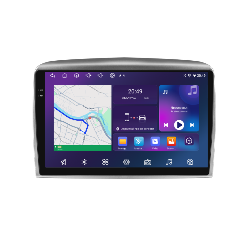 Navigatie Lancia Ypsilon (2006-2012), Ecran 9 inch, Carplay / Android auto, Youtube, Waze