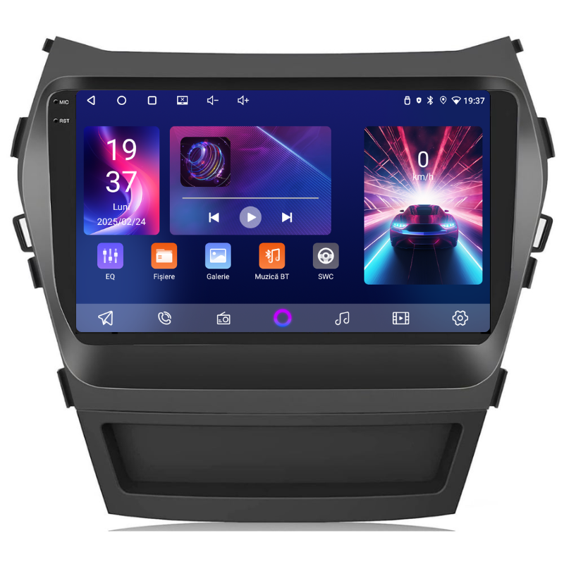 Navigatie Hyundai Santa Fe IX45 (2010-2018), Ecran 9 inch, Carplay / Android auto, Youtube, Waze
