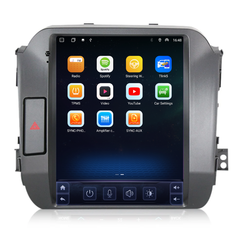 Navigatie Hyundai Santa Fe (2006-2012), Ecran tip tesla 9,7 inch, Carplay / Android auto, Youtube, Waze