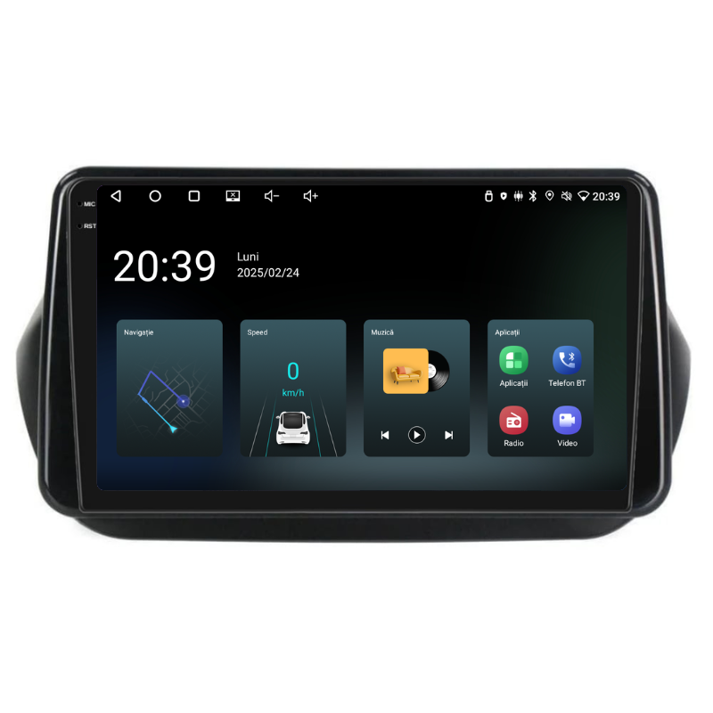 Navigatie Fiat Qubo (2008-2021), Ecran 10 inch, Carplay / Android auto, Youtube, Waze
