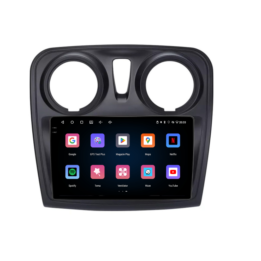 Navigatie Dacia Logan / Sandero 2 (2012-2019) Android, Ecran 9", Carplay / Android auto