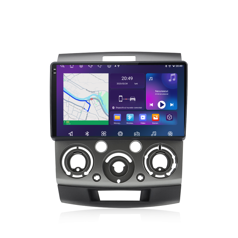 Navigatie Ford Ranger (2005-2011), Ecran 9 inch, Carplay / Android auto, Youtube, Waze