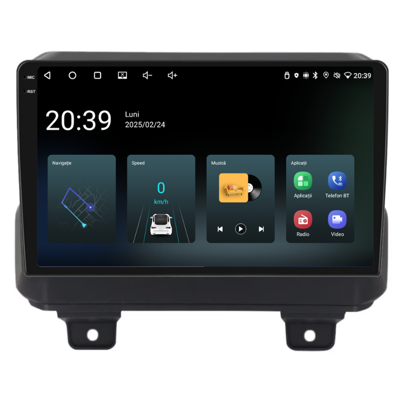 Navigatie Jeep Wrangler Rubicon (2018+), Ecran 9 inch, Carplay / Android auto, Youtube, Waze