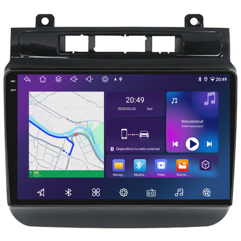 Navigatie Volkswagen Touareg 7p (2010-2018), Ecran 9 inch, Carplay / Android auto, Youtube, Waze
