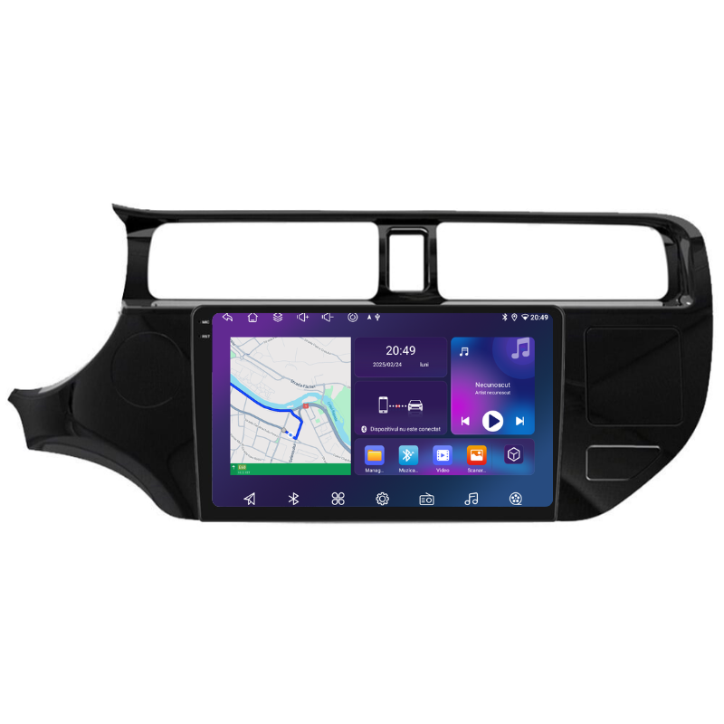 Navigatie Kia RIO K3 (2012-2015), Ecran 9 inch, Carplay / Android Auto, Youtube, Waze