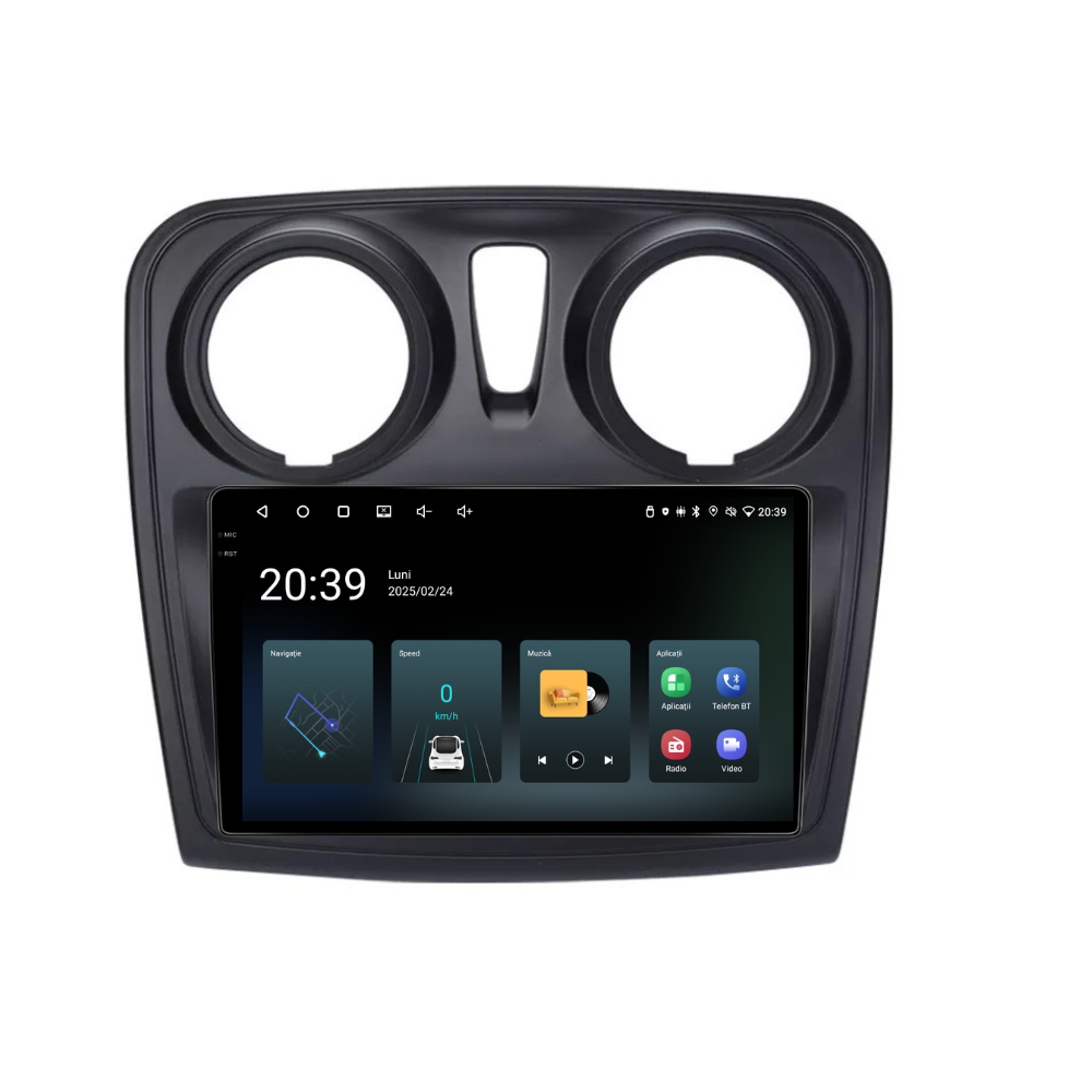 Navigatie Dacia Logan / Sandero 2 (2012-2019) Android, Ecran 9", Carplay / Android auto