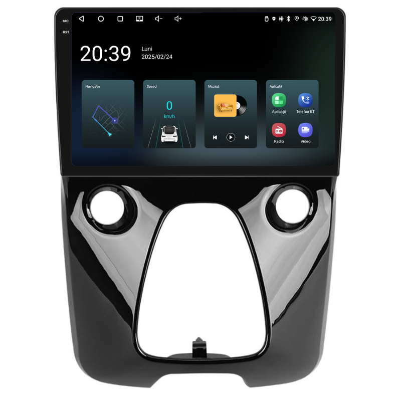 Navigatie Citroen C1 (2014-2022), Ecran 10 inch, Carplay / Android auto, Youtube, Waze