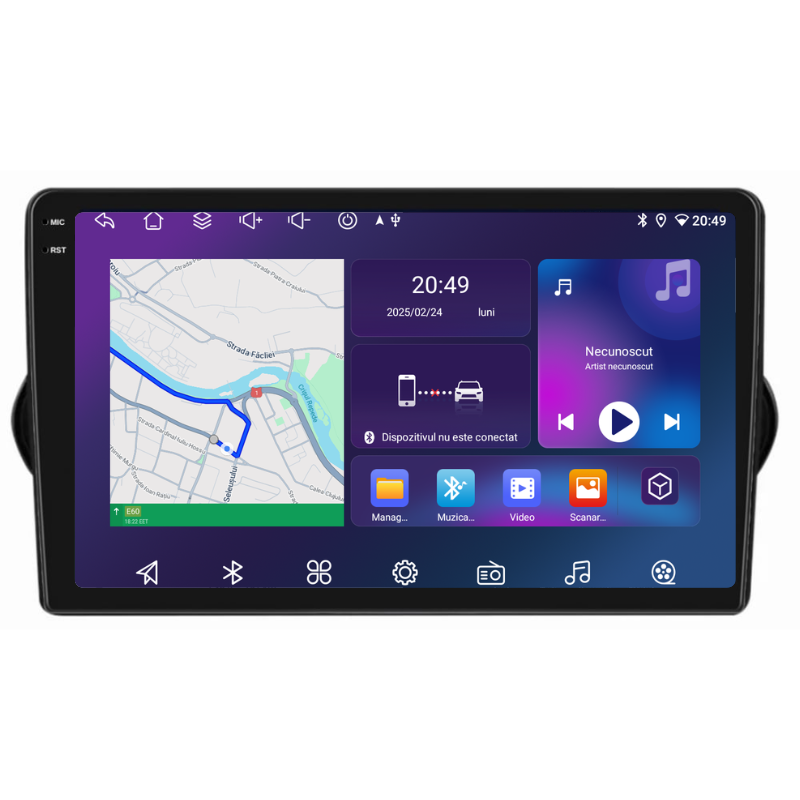 Navigatie Fiat Tipo (2015-2021), Ecran 9 inch, Carplay / Android auto, Youtube, Waze