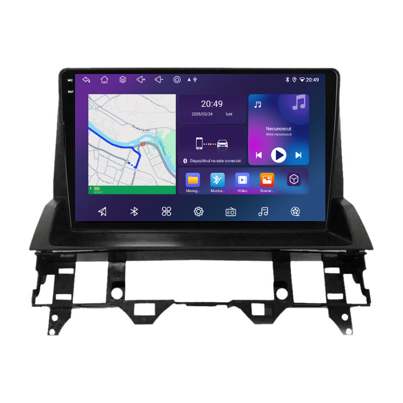 Navigatie Mazda 6 (2002-2008), Ecran 9 inch, Carplay / Android auto, Youtube, Waze