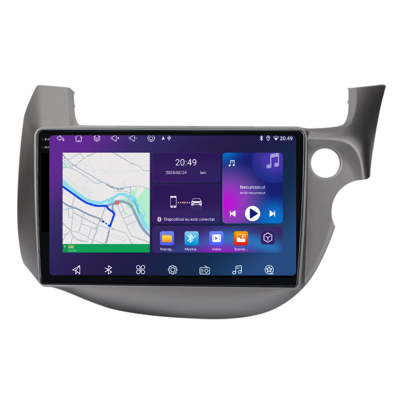 Navigatie Honda Jazz / Fizz (2008-2013), Ecran 10 inch, Carplay / Android auto, Youtube, Waze