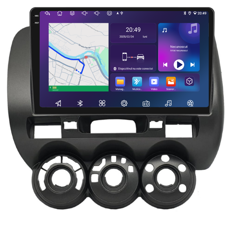Navigatie Honda Jazz / Fizz (2002-2008), Ecran 9 inch, Carplay / Android auto, Youtube, Waze