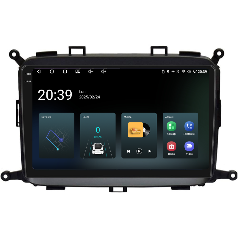 Navigatie Kia Carens (2012-2018), Ecran 9 inch, Carplay / Android Auto, Youtube, Waze
