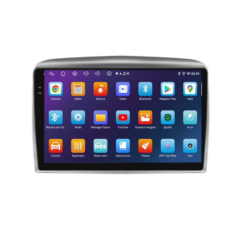 Navigatie Lancia Ypsilon (2006-2012), Ecran 9 inch, Carplay / Android auto, Youtube, Waze