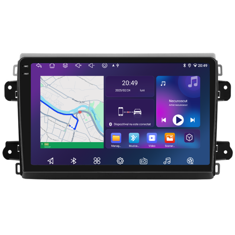 Navigatie Fiat Ducato (2022+), Ecran 9 inch, Carplay / Android auto, Youtube, Waze