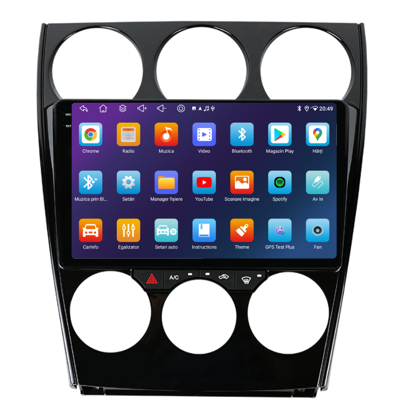 Navigatie Mazda 6 (2002-2008), Ecran 9 inch, Carplay / Android auto, Youtube, Waze
