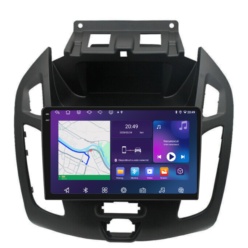 Navigatie Ford Transit Connect (2013-2018), Ecran 9 inch, Carplay / Android auto, Youtube, Waze