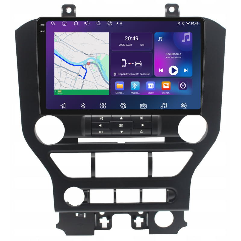 Navigatie Ford Mustang (2015-2020), Ecran 9 inch, Carplay / Android auto, Youtube, Waze