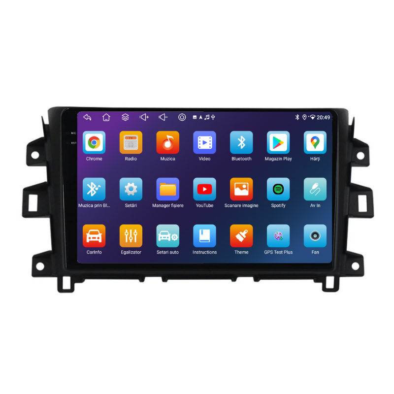 Navigatie Nissan Navara (2015-2022), Ecran 9 inch, Carplay / Android auto, Youtube, Waze
