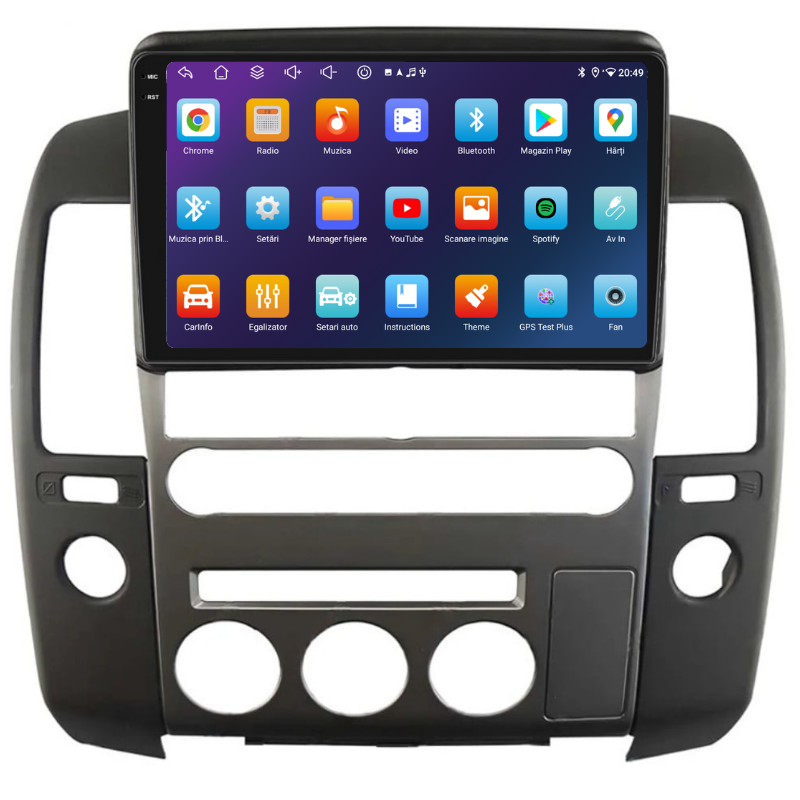 Navigatie Nissan Navara (2004-2014), Ecran 9 inch, Carplay / Android auto, Youtube, Waze