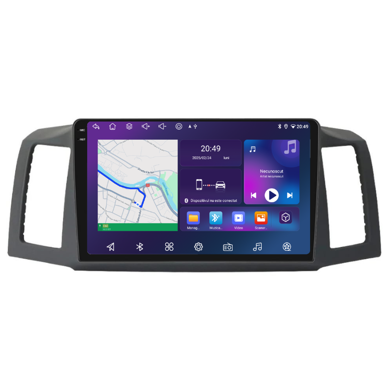 Navigatie Jeep Grand Cherokee (2004-2007), Ecran 10 inch, Carplay / Android auto, Youtube, Waze