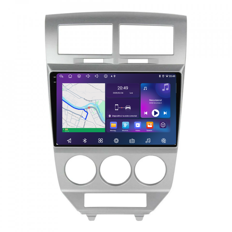 Navigatie Dodge Caliber (2006-2010), Ecran 9 inch, Carplay / Android auto, Youtube, Waze