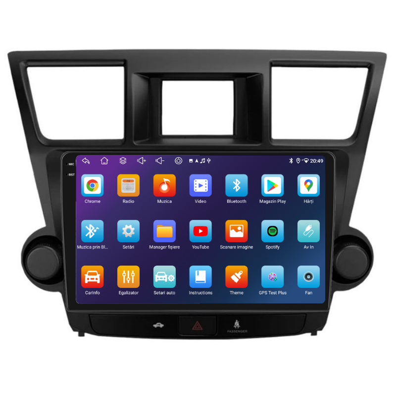 Navigatie Toyota Highlander (2008-2014), Ecran 10 inch, Carplay / Android auto, Youtube, Waze