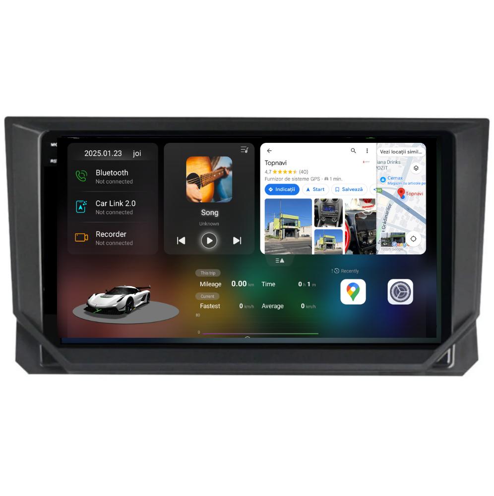 Navigatie Seat Ibiza 5 (2017-2022), Ecran 9 inch, Carplay / Android auto, Youtube, Waze