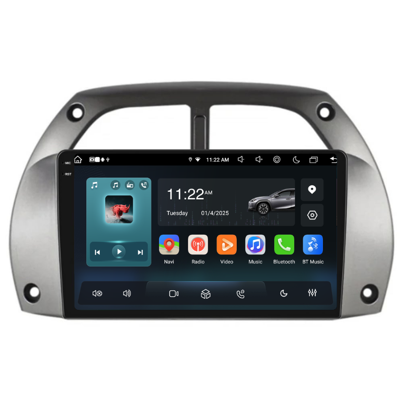 Navigatie Toyota RAV4 (2000-2005), Ecran 9 inch, Carplay / Android auto, Youtube, Waze