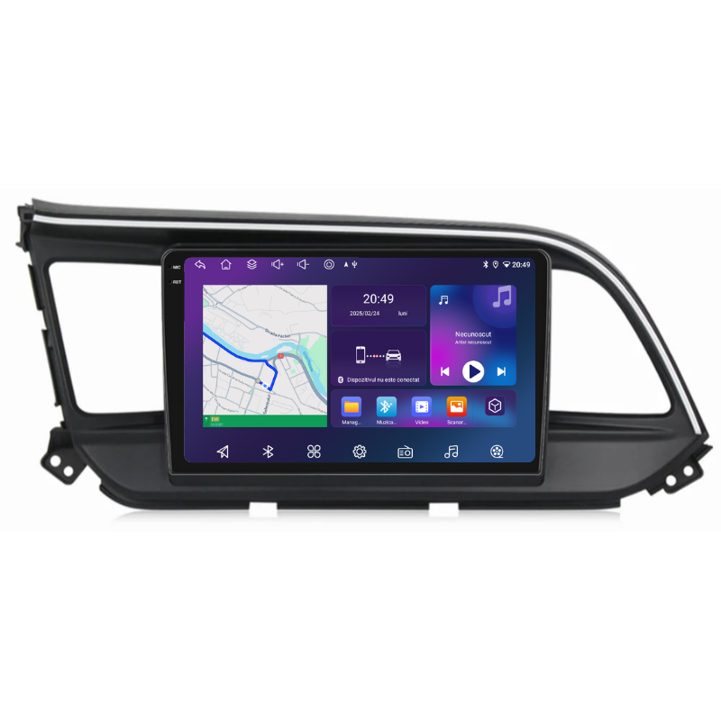 Navigatie Hyundai Elantra (2015-2020), Ecran 9 inch, Carplay / Android auto, Youtube, Waze